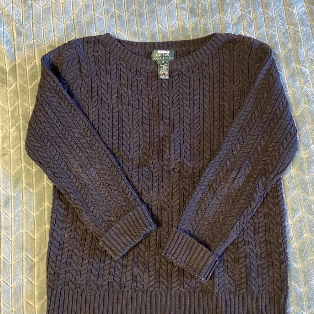Ralph Lauren Navy Cable Knit Sweater